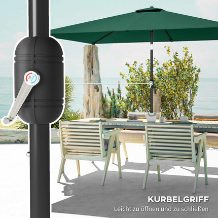 Outdoor Patio Umbrella, Adjustable Tilt, 300x200 cm