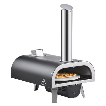Outdoor Pellet Pizza Oven 12 Inch, Rotating, Thermometer