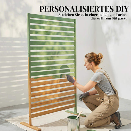 Outdoor Privacy Screen, Natural Wood, 80x170 cm