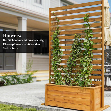 Outdoor Privacy Screen, Natural Wood, 80x170 cm