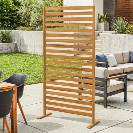 Outdoor Privacy Screen, Natural Wood, 80x170 cm