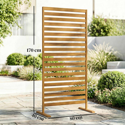 Outdoor Privacy Screen, Natural Wood, 80x170 cm