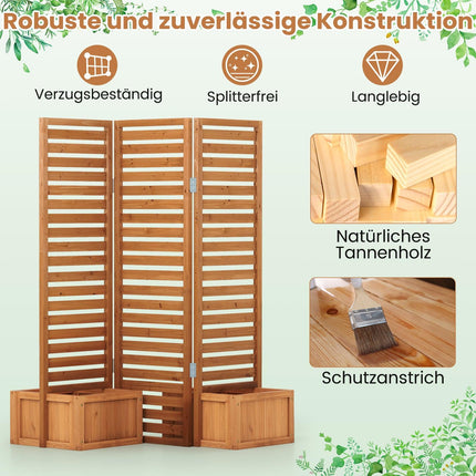 Zahradní zástěna s truhlíky – design 2 v 1