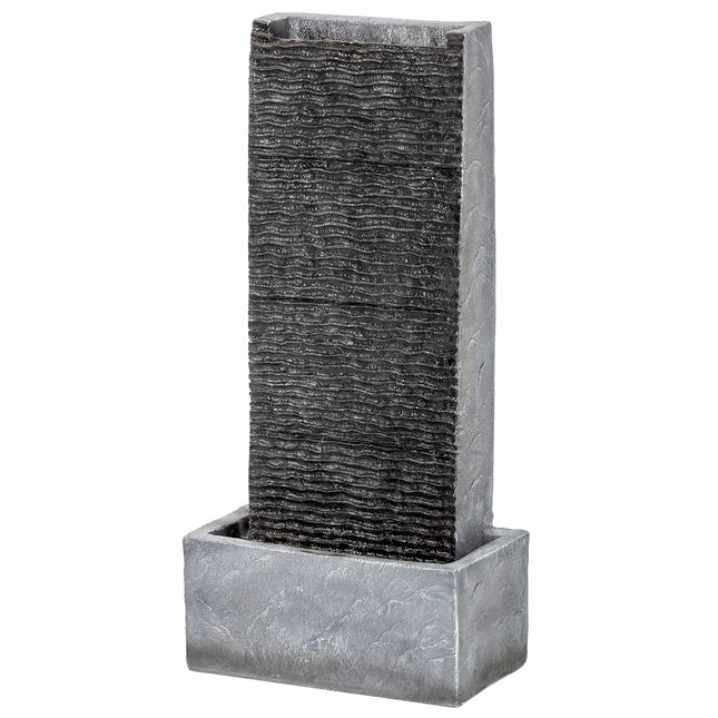 Outdoor-Harz-Springbrunnen mit LED-Beleuchtung, 80 cm