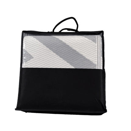 Wendbarer Outdoor-Teppich, Hellgrau/Creme, 182x274cm, mit Tragetasche