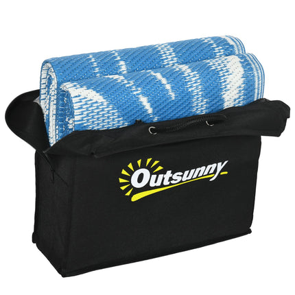 Wendbare Outdoor-Matte mit Tasche, 182x274cm, blau