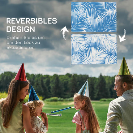 Wendbare Outdoor-Matte mit Tasche, 182x274cm, blau