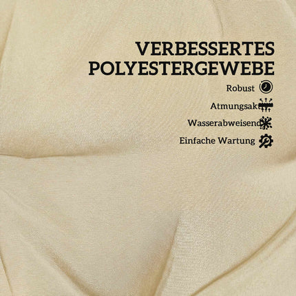 Sitzkissen-Set für Außenbereich, 8cm dick, Beige, 120x50 cm