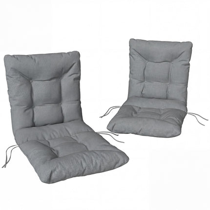 Outdoor-Sitzkissen-Set, 8 cm dick, wasserabweisend, 2er-Pack