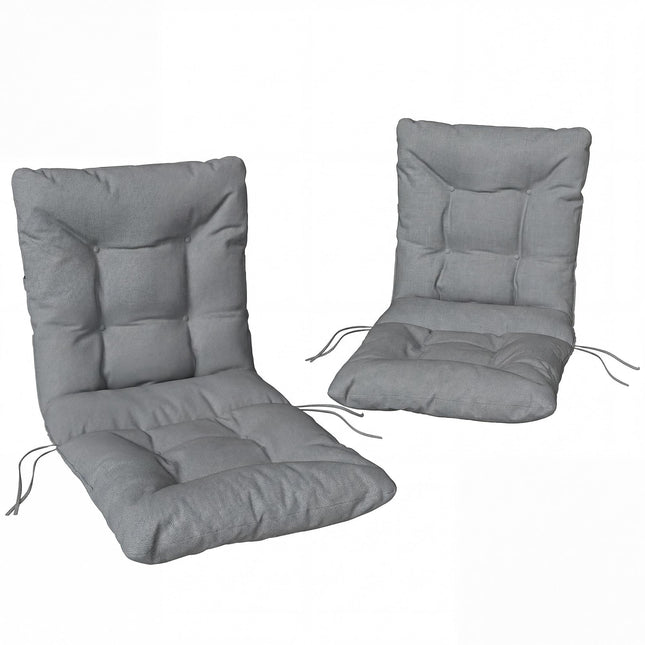 Outdoor-Sitzkissen-Set, 8 cm dick, wasserabweisend, 2er-Pack