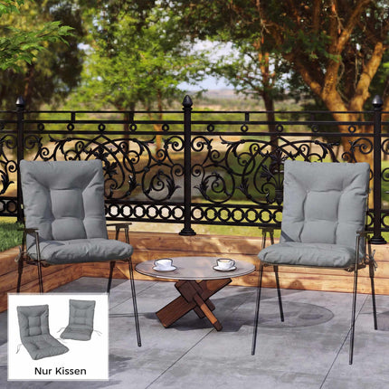 Outdoor-Sitzkissen-Set, 8 cm dick, wasserabweisend, 2er-Pack