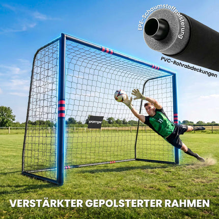 Outdoor Soccer Goal 300x200 cm with Net and Foam Padding