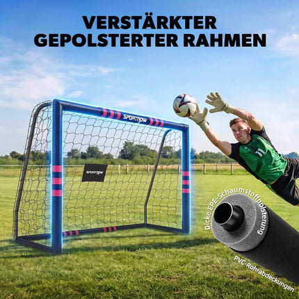 Outdoor Soccer Goal with Net, Foam Padding – 180x120 cm