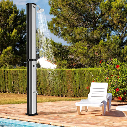 Solar-Außendusche, 60L, 227cm, schwenkbarer Duschkopf