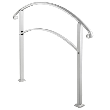 Outdoor Stair Handrail, 3-Step Adjustable Wrought Iron