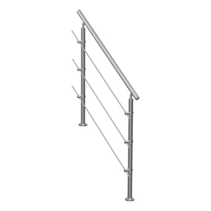 Outdoor Stair Handrail, 47.2 in Stainless Steel Kit