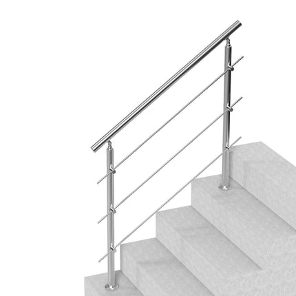 Outdoor Stair Handrail, 47.2 in Stainless Steel Kit