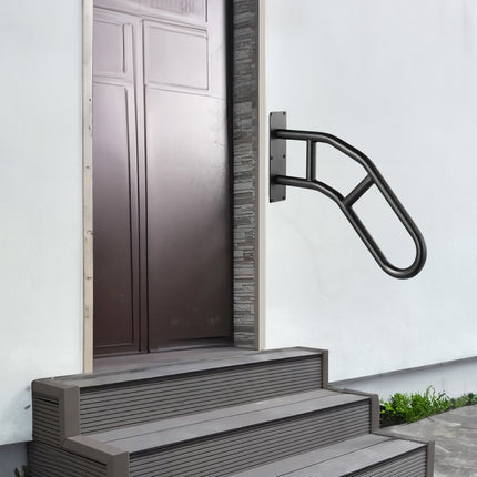 Outdoor Step Handrail, 32 In Wall Mount, 1-3 Steps