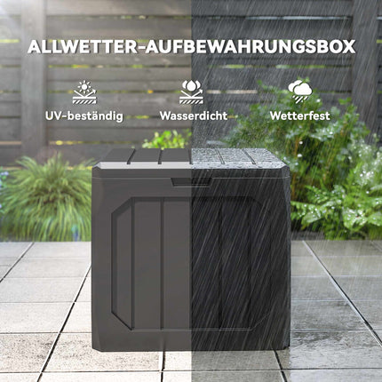 Gartenbox, 121L, Schwarz, Wetterfest, Abschließbar