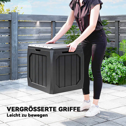 Gartenbox, 121L, Schwarz, Wetterfest, Abschließbar