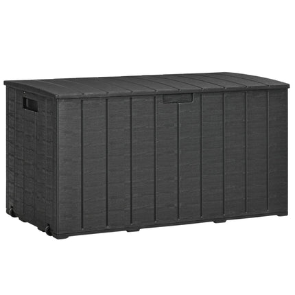Outdoor Storage Box, 366L, Waterproof, Plastic, With Wheels