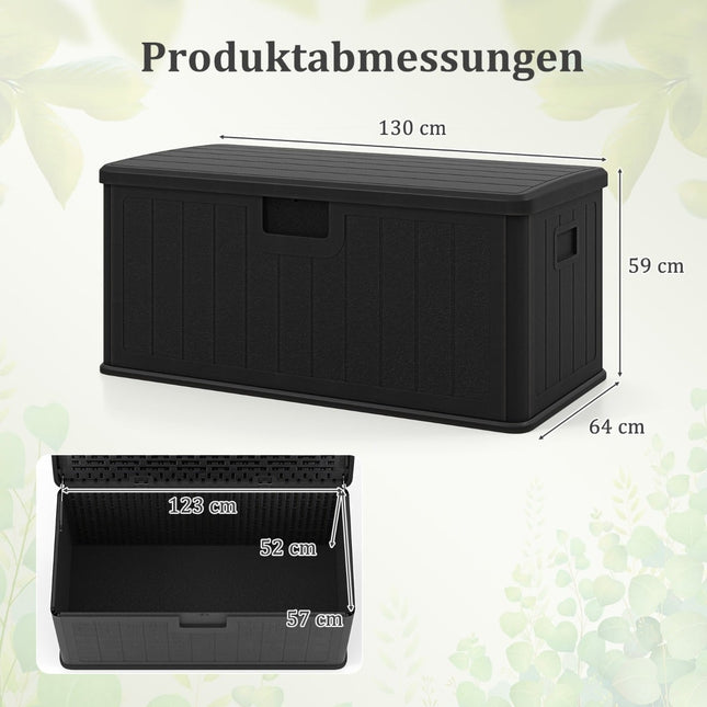 Outdoor Storage Box, 378L, Waterproof, Lockable Lid
