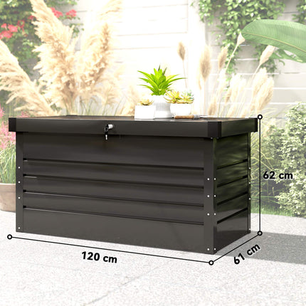Outdoor Storage Box, 450L Steel, Lockable, Waterproof