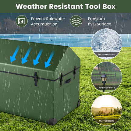 Gartenbox, wasserdicht, belüftet, 658L, Grün
