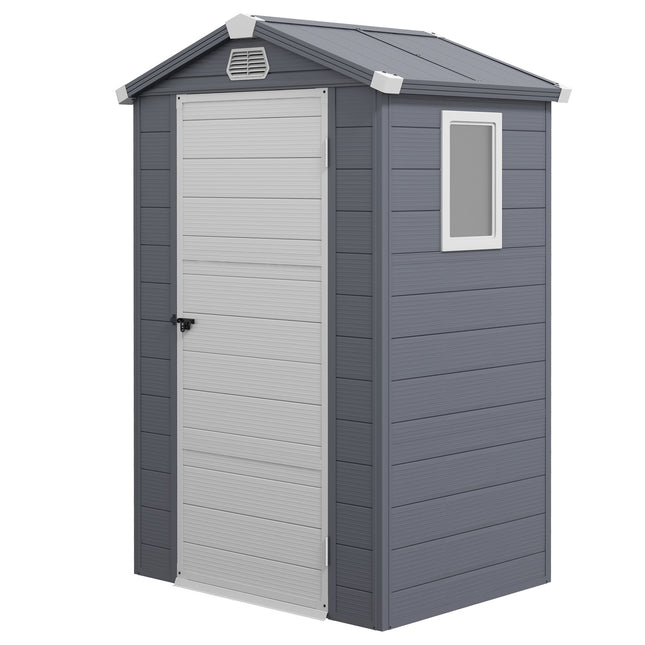 Outdoor Storage Shed, 1.1m², Polypropylene, Lockable Door