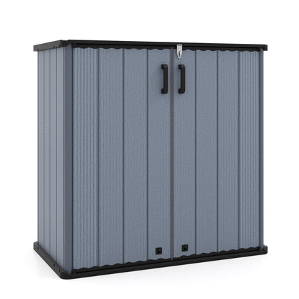 Outdoor Storage Shed, 23.5 Cu.ft, Lockable, Gray