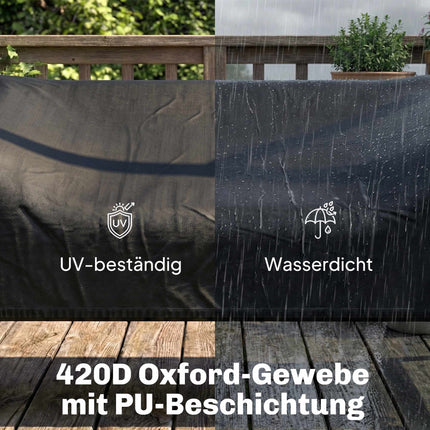 Gartenschaukel-Abdeckung, wasserdichtes Oxford-Gewebe, Schwarz