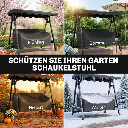 Gartenschaukel-Abdeckung, wasserdichtes Oxford-Gewebe, Schwarz