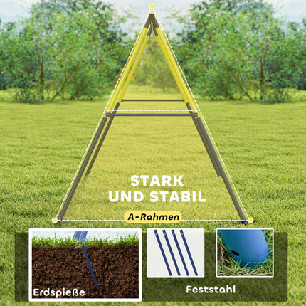Outdoor-Schaukelset für Kinder, Stahlrahmen, 3 Sitze