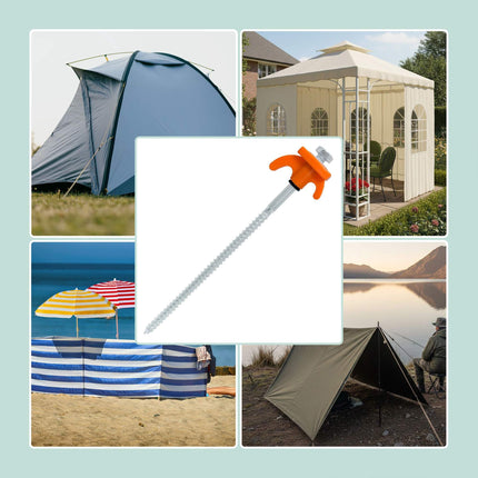 Outdoor-Heringe mit Bohrmaschinenadapter, 20-teiliges Set