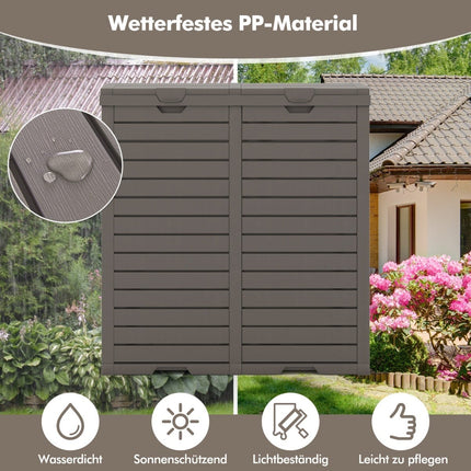 Mülleimer für draußen, 235L, zwei Fächer, wetterfest