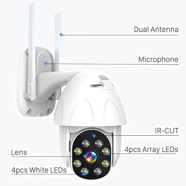 Outdoor-WLAN/IP-Kamera 2 Megapixel TUYA komp.