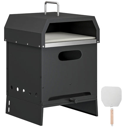 Holzbefeuerter Outdoor-Pizzaofen, 3-in-1 mit Pizzastein & -schieber