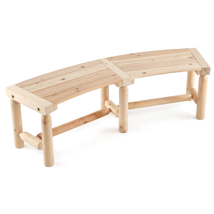 Gartenbank aus Holz, geschwungenes Design, 2-3 Sitzer, 325 kg Tragkraft