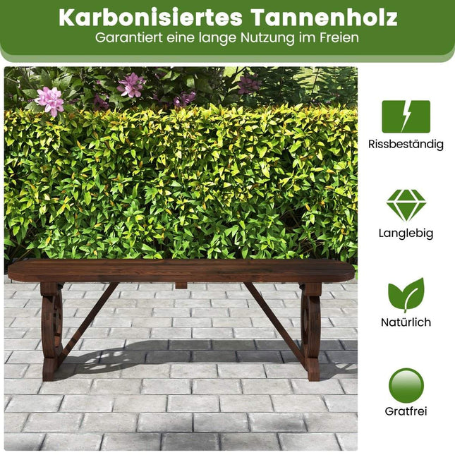 Gartenbank aus Holz, wetterfest, für 2–3 Personen, 325 kg Tragkraft