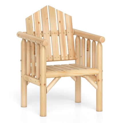Zahradní dřevěná židle s vysokým opěradlem a područkami