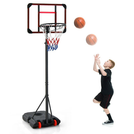 Outdoor Basketballkorb mit Ständer 155-210cm höhenverstellbar Basketballständer Schwarz