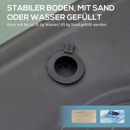 Verstellbarer Basketballkorb für draußen mit Rollen – 194–249 cm