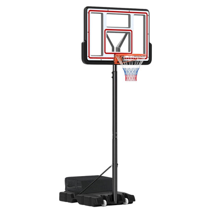 Panier de basket extérieur avec support, manivelle, sac de poids et 2 filets