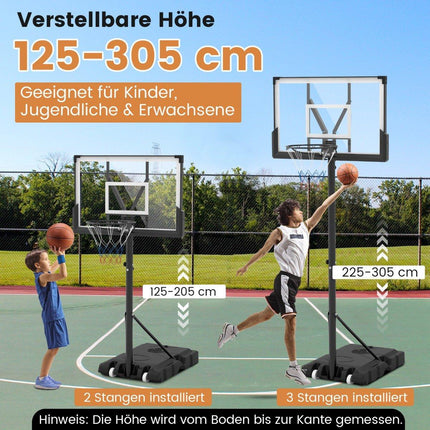 Outdoor Basketballkorb mit Ständer &amp; Gewichtstasche &amp; 2 Netze Basketballständer