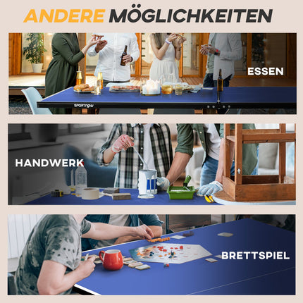 Klappbarer Outdoor-Tischtennistisch mit Netz und Rollen