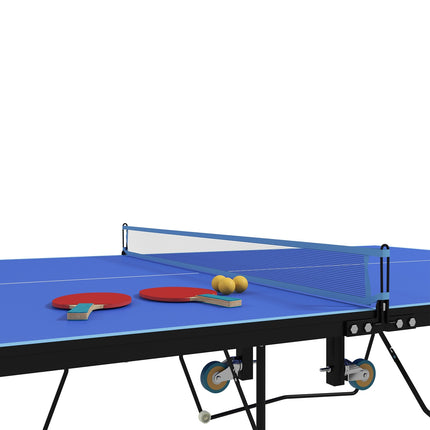 Klappbarer Outdoor-Tischtennistisch mit Netz und Rollen