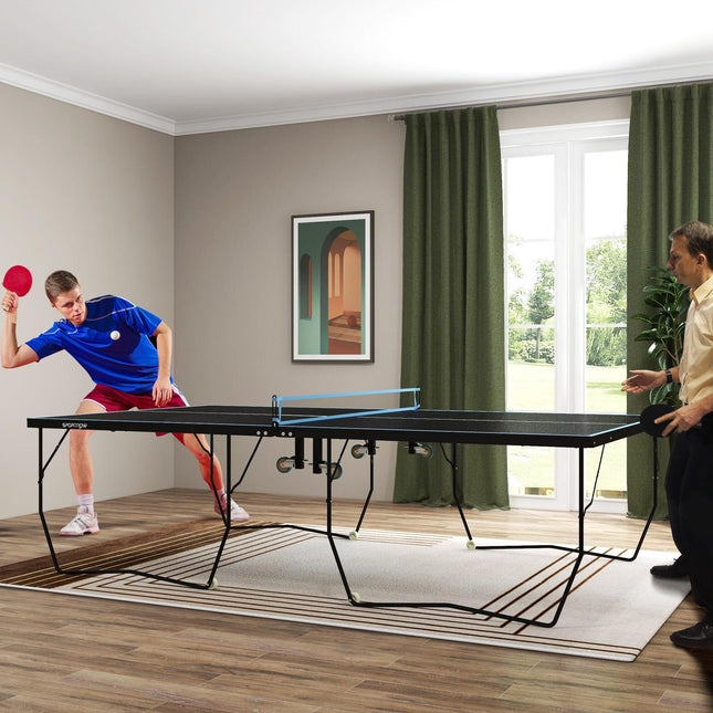 Klappbarer Outdoor-Tischtennistisch, Rollen und Netz inklusive