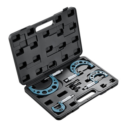 Outside Micrometer Set, 4-Piece 0–4 in, Hard Case