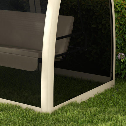 2-in-1 Gartenliegeschaukel mit Dach und Moskitonetz