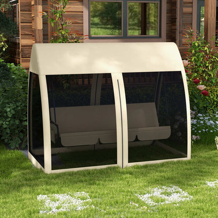 2-in-1 Gartenliegeschaukel mit Dach und Moskitonetz